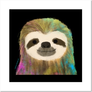 Colorful Sloth Posters and Art